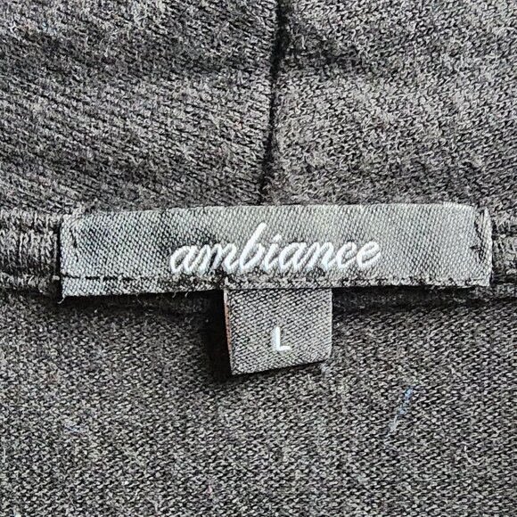 Ambiance Black Angled Open Cardigan Size Large - Picture 8 of 16